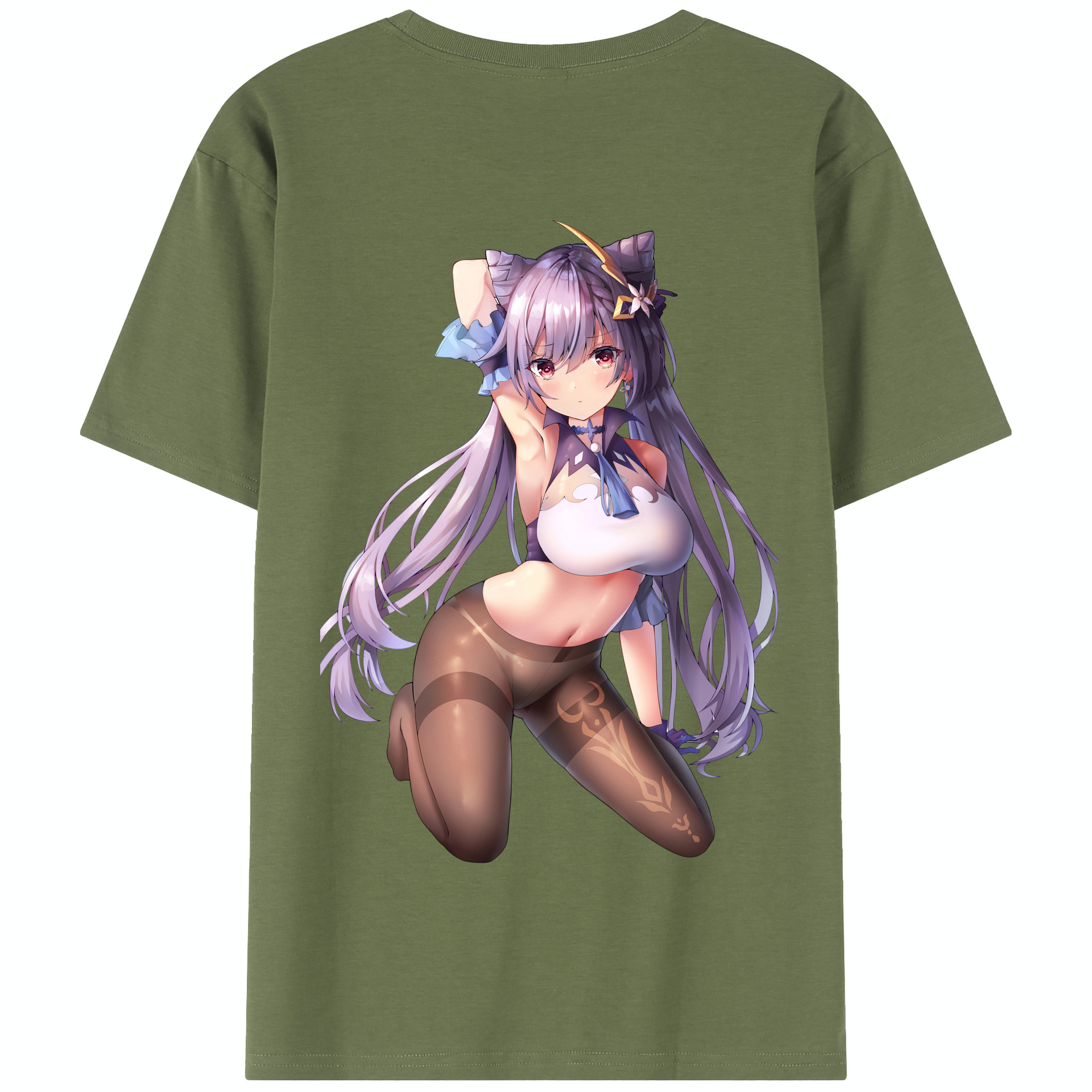 げんし神 刻晴 こくせい genshin Kokusei 綿100％半袖Tシャツ（背面プリント）